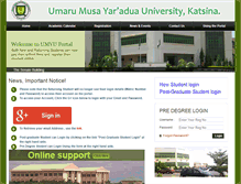 Tablet Screenshot of portal.umyu.edu.ng